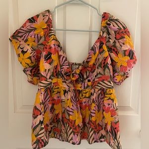 LOFT Floral Blouse